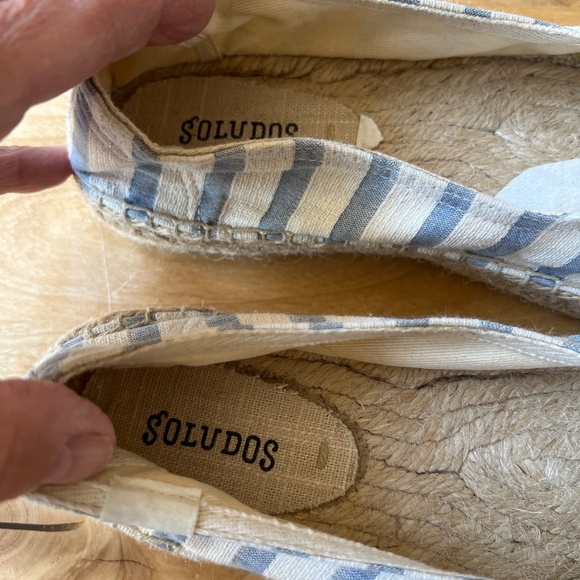 SOLUDOS A LA PLAGE TO THE BEACH NAUTICAL STRIPED ESPADRILLE COASTAL GRANDMA - Picture 5 of 11